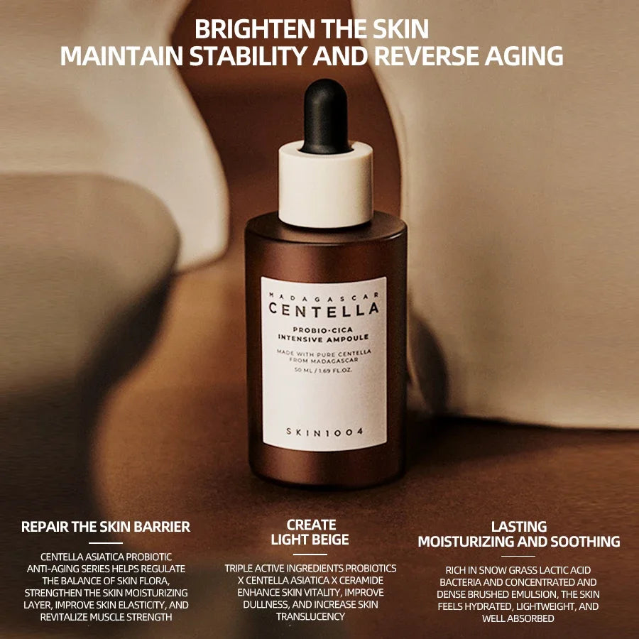 Centella Ampoule Essence Facial Moisturizing Brightening Acne Skin Care Korean Skincare