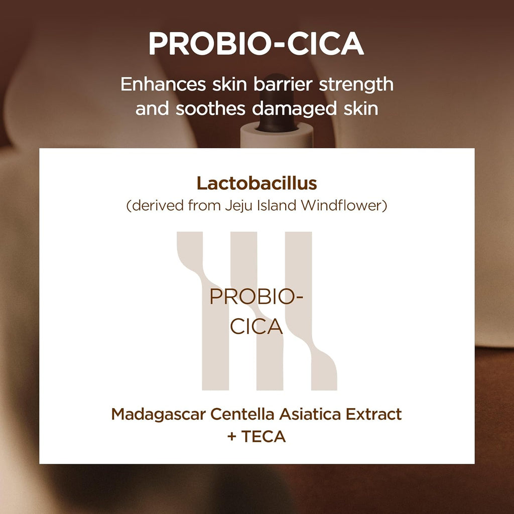 Probio Cica Intensive Ampoule, Centella Serum for Face with Ceramide, Facial Serum for Nourishing & Soothing, Centella Ampoule for Skin Barrier Support, Korean Skin Care, 1.69Fl.Oz / 50Ml
